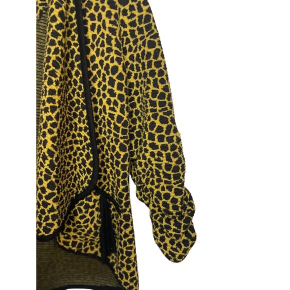 Leopard Print Thick Cardigan Small Cheryl Nash Windridge 3/4 Sleeve Animal Print - Picture 5 of 6